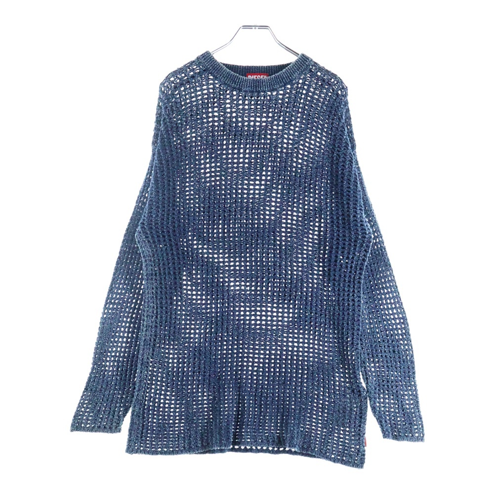 K-REDROS コットン メッシュ ニットセーター ブルー A19202 Aランク