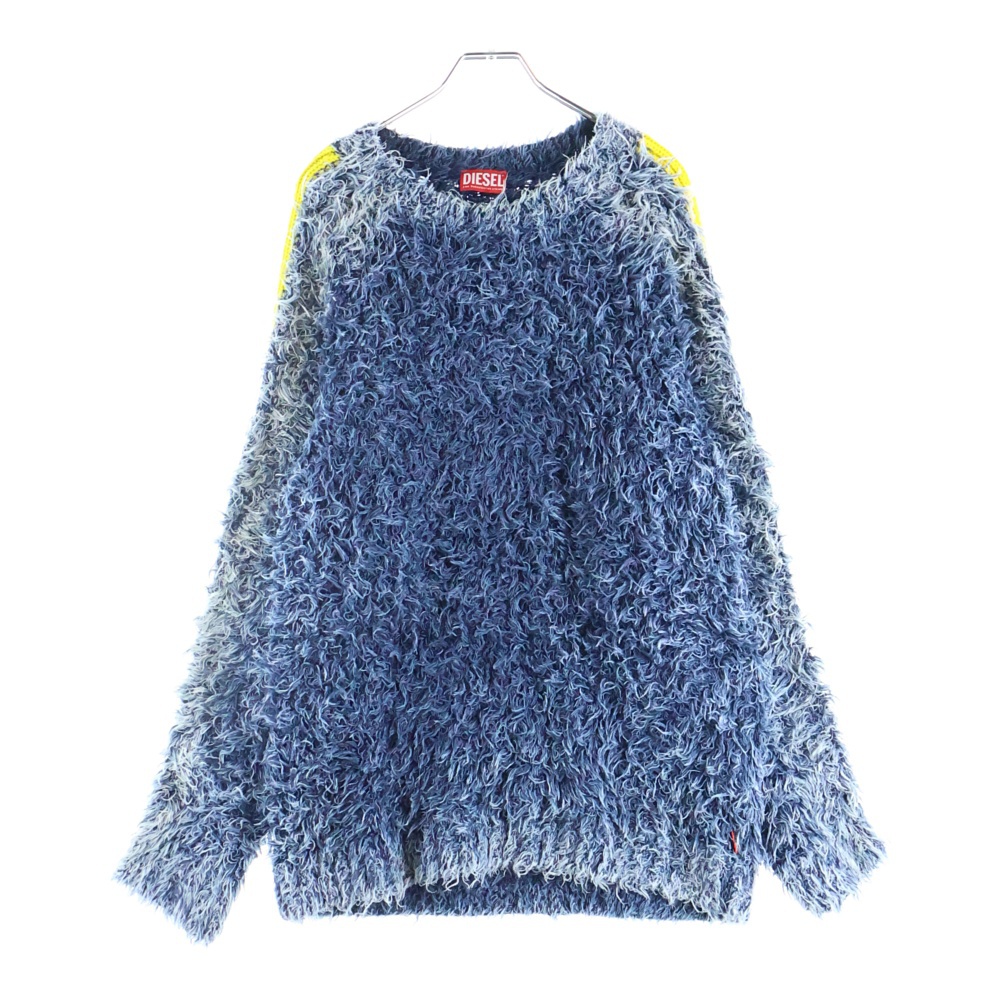 K-DAMON インターシャ プルオーバー ニットセーター ブルー A16569 Aランク