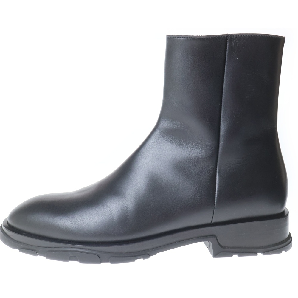 サイドジップ レザー アンクルブーツ ブラック 682816 Bランク