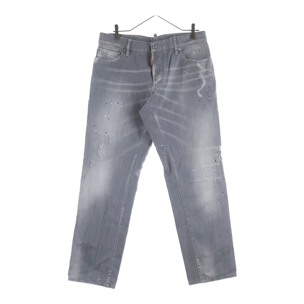 SLIM JEAN ペイント加工 ボタンフライ スリム デニムパンツ ジーンズ グレー S71LB0586 S30260 Bランク