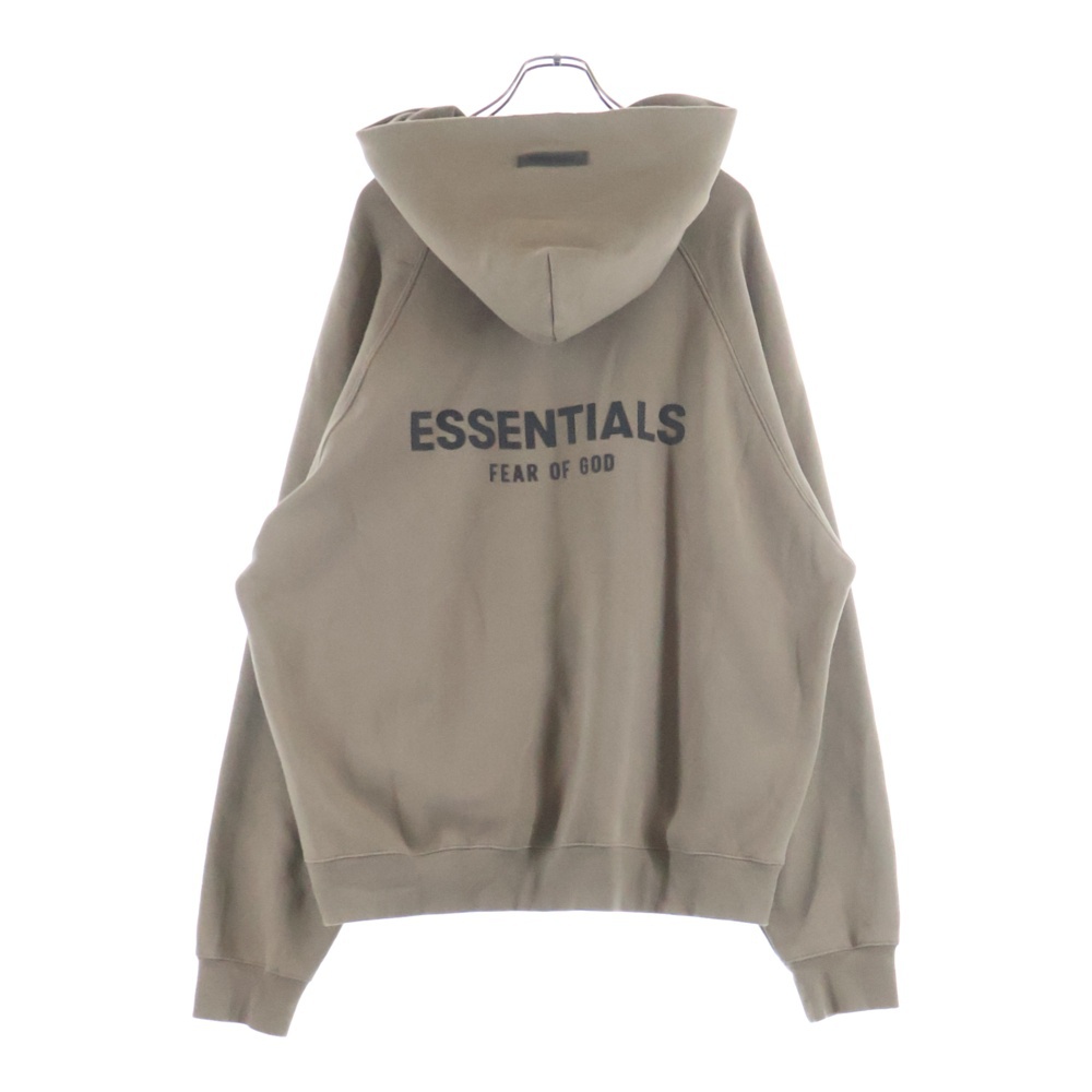 バックロゴプリント プルオーバーパーカー スウェットフーディ ブラウン Bランク