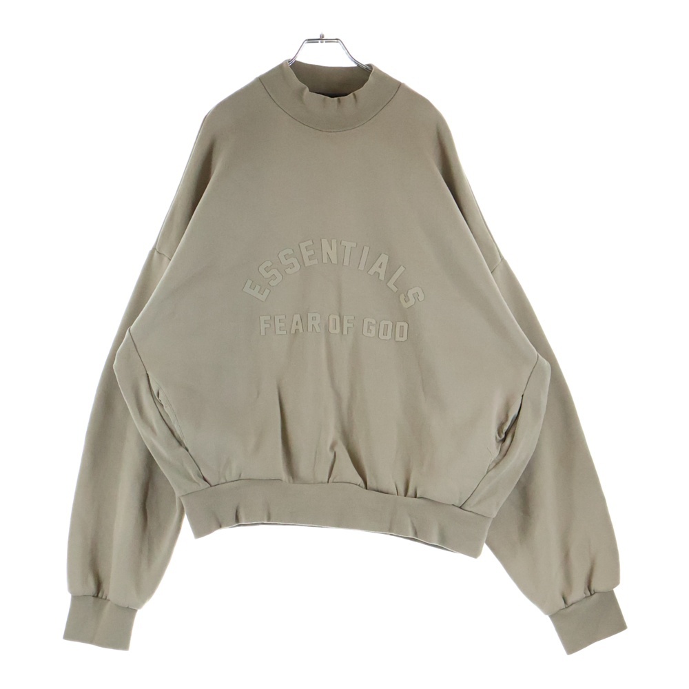 フロントロゴ クルーネック スウェットトレーナー ベージュ Bランク