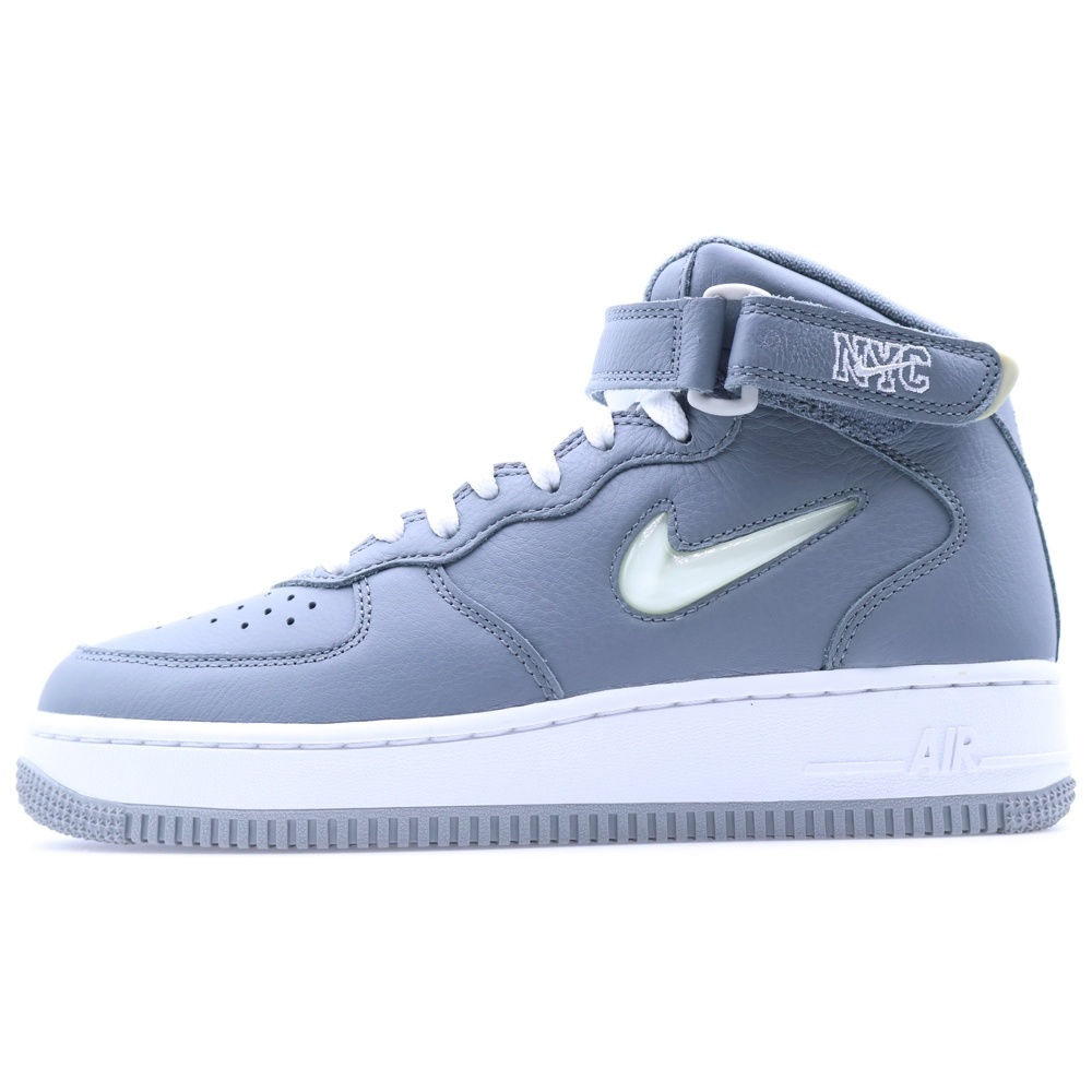 AIR FORCE 1 MID QS NYC COOL GREY エアフォース1 ニューヨーク ミッドカットスニーカー グレー US6.5/24.5cm DH5622-001 レディース Sランク