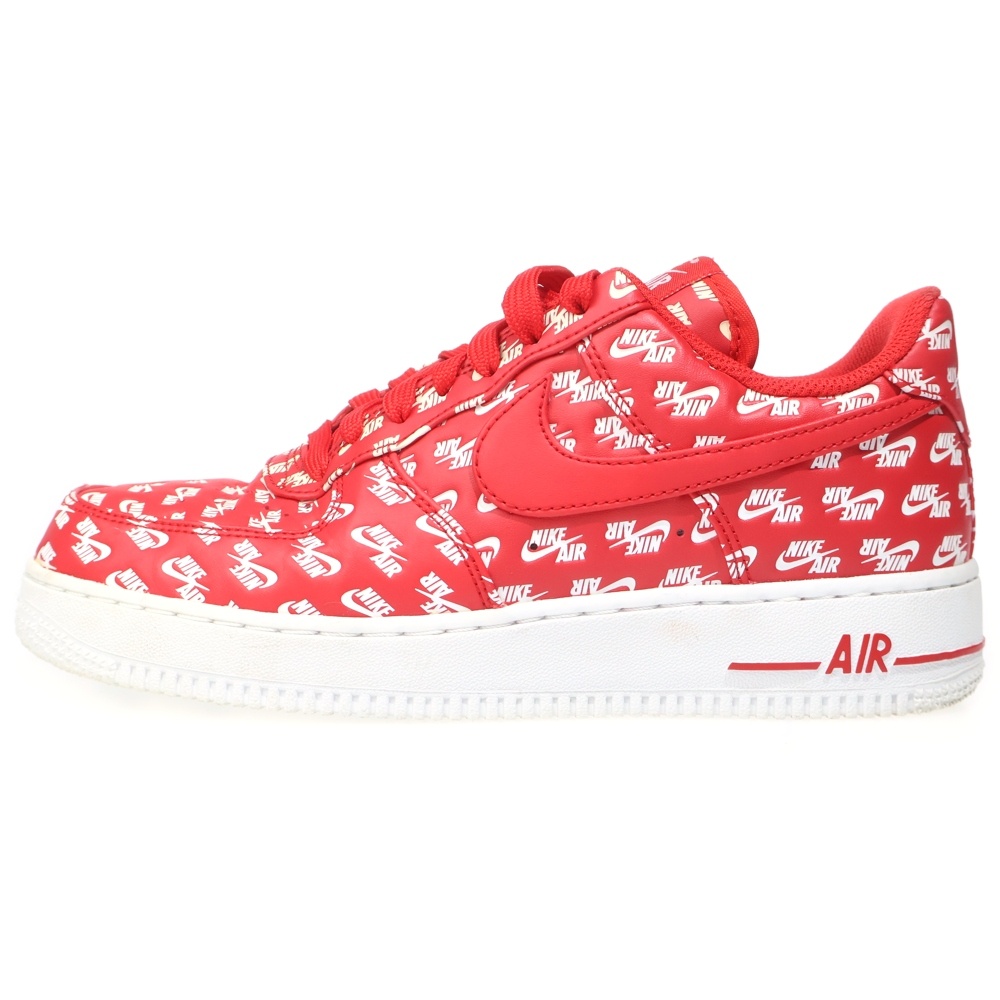 AIR FORCE 1 LOW ALL OVER LOGO RED エアフォース 1 オール オーバー ロゴ ローカットスニーカー レッド US6.5/24.5cm AH8462-600 レディース Bランク
