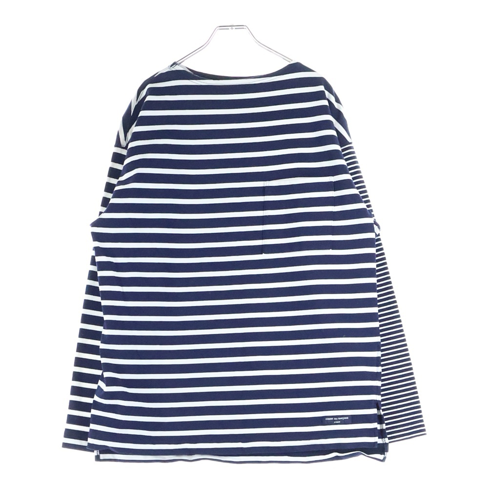 ボーダー コットン 長袖Tシャツ ネイビー/ホワイト HM-T003 AD2023 Aランク