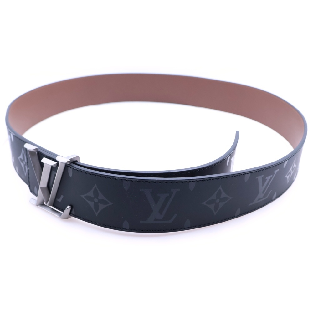 サンチュール LVイニシャル ピラミッド モノグラム イリュージョン レザー リバーシブル ベルト ブラック/ブラウン M9346 BC3119 Sランク