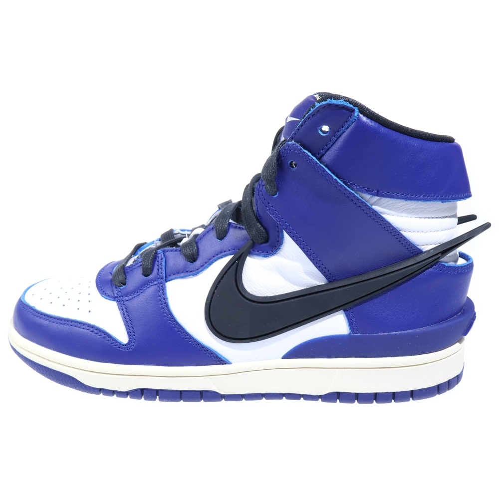 ×AMBUSH DUNK HIGH DEEP ROYAL アンブッシュ ダンク ディープロイヤル ハイカットスニーカー ブルー/ホワイト US8/26cm CU7544-400 Bランク