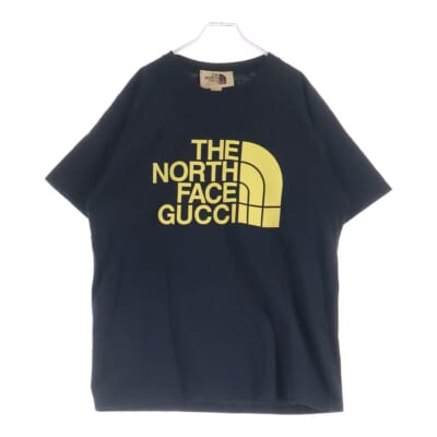 ×THE NORTH FACE Oversize T-Shirt ノースフェイス ロゴプリント 半袖Tシャツ カットソー ブラック 616036 XJDCL Sランク