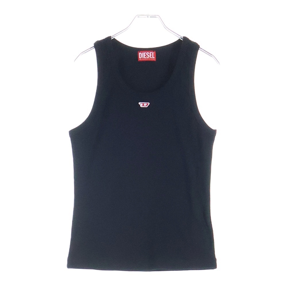 T-ANKY-D Dロゴ スリムフィット ノースリーブ タンクトップ カットソー ブラック A05104 レディース Sランク