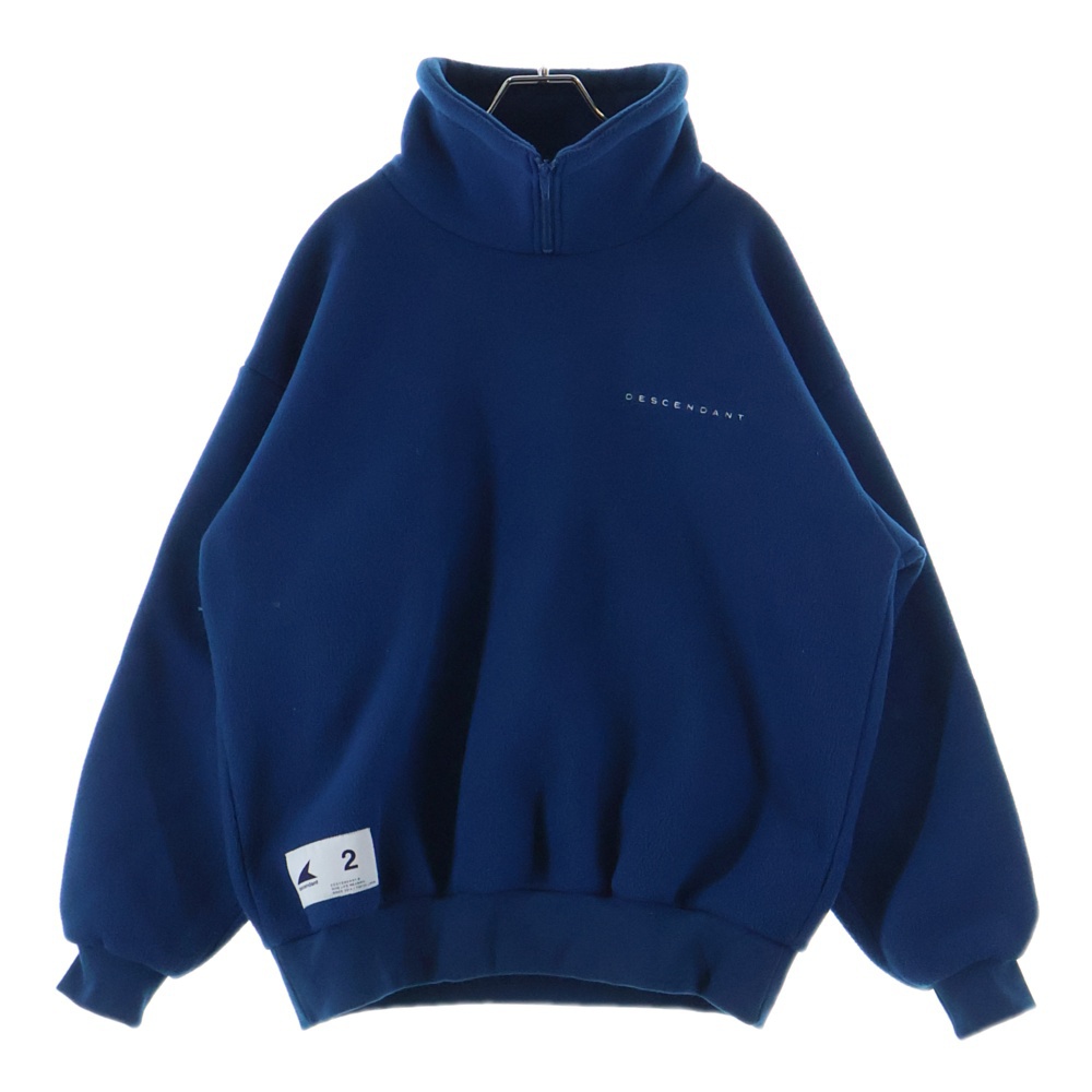 BURY ZIP FLEECE スタンドカラー ジップ フリース プルオーバージャケット ブルー Bランク