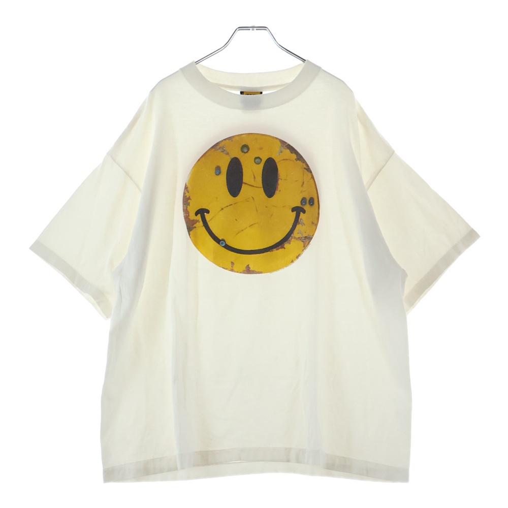 25AW KLF_SS SMILE TEE スマイル プリント クルーネック 半袖Tシャツ カットソー ホワイト SM-HR1-0000-C02 Bランク