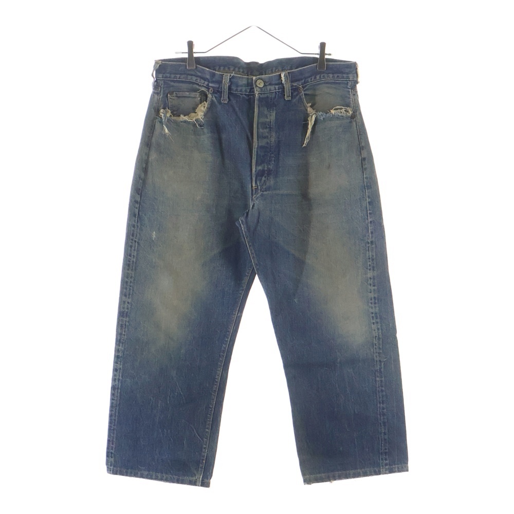 60S VINTAGE 501 BIG E Sタイプ ボタン裏刻印4 Vステッチ ヴィンテージ デニムパンツ インディゴ Cランク