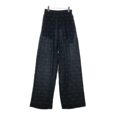 25SS ロゴ総柄 イージーパンツ ブラック 681819 TSLA1 Sランク