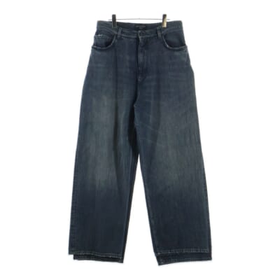 23AW DOUBLE FRONT WIDE LEG JEANS ダブルフロント ワイドレッグジーンズ デニムパンツ インディゴ 767979 TNW65 Sランク