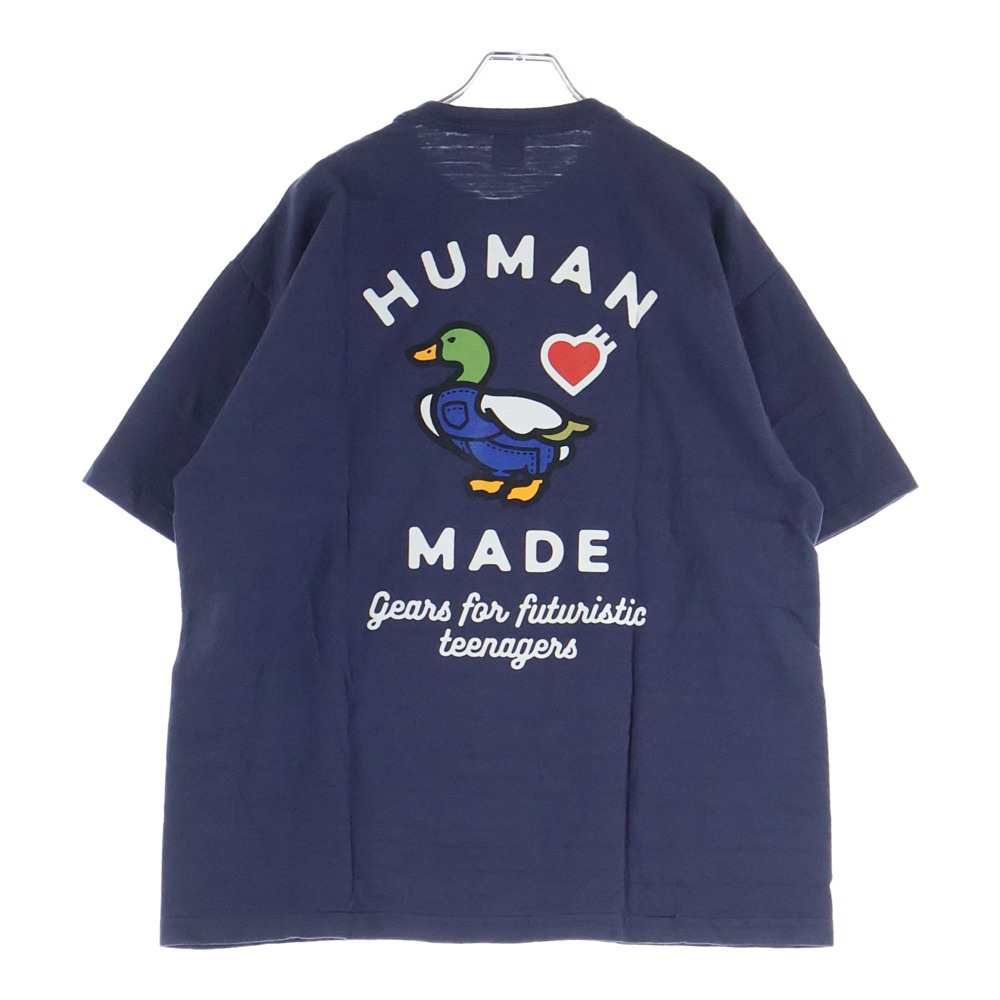 Back Duck S/S Pocket Tee バック ダックプリント 半袖ポケットTシャツ ネイビー HM23CS025 Sランク