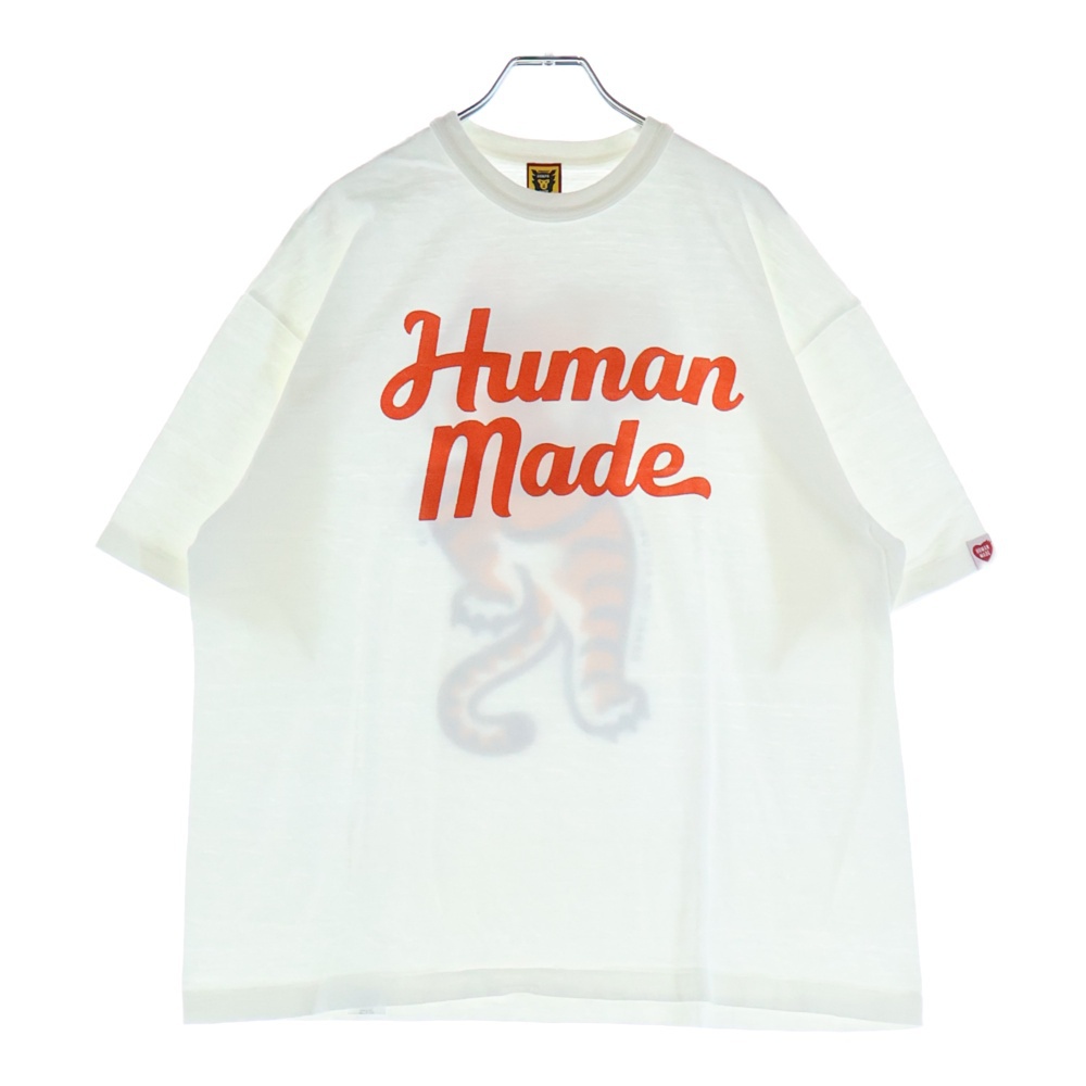 22AW Tiger Graphic Tee タイガー グラフィック プリント クルーネック 半袖Tシャツ カットソー ホワイト HM24TE012 Sランク