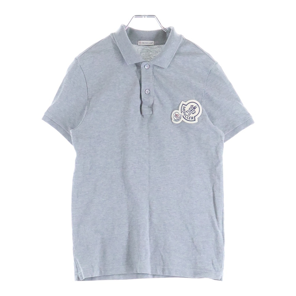 モンクレール ワッペンロゴ 半袖ポロシャツ グレー 17365263DOGR 買取