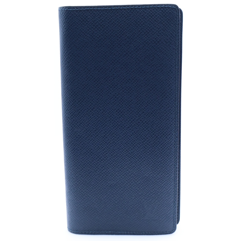 タイガ ポルトフォイユ・ブラザ オセアン ロングウォレット 長財布 カードケース ダークブルー ネイビー レザー M30662 Bランク