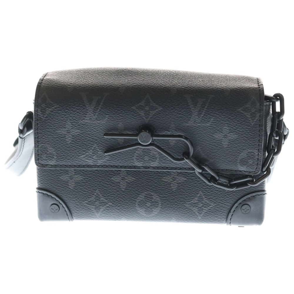 エクリプス スティーマー ウェアラブルウォレット ショルダーバッグ ミニバッグ ブラック レザー×PVC M81783 ブラック金具 Bランク