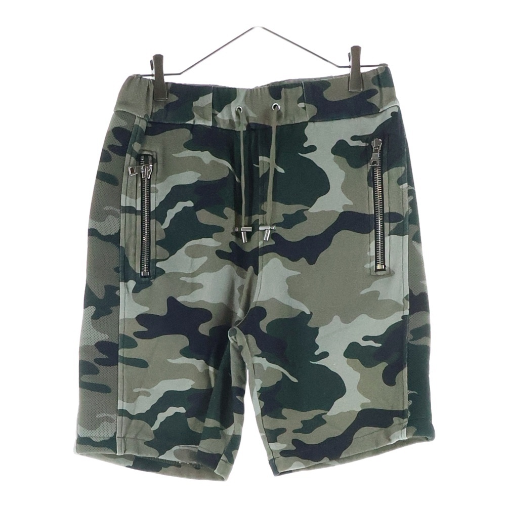 ■カモ柄ハーフパンツ カーキ コットン #S 57431230 Bランク