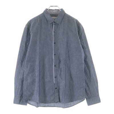 ■長袖シャツ グレー コットン Bランク
