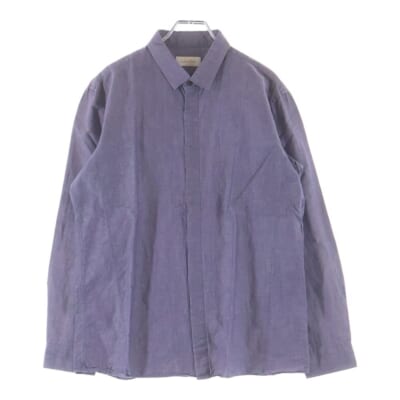 ■長袖シャツ パープル コットン ボタンダウン Bランク