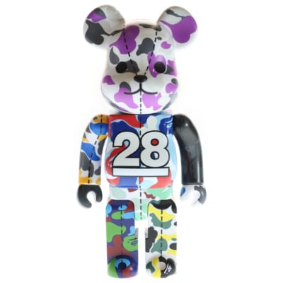 BE@RBRICK BAPE CAMO 28TH ANNIVERSARY MULTI 400% ベアブリック アベイシングエイプ 28周年 アニバーサリー フィギュア マルチ Aランク