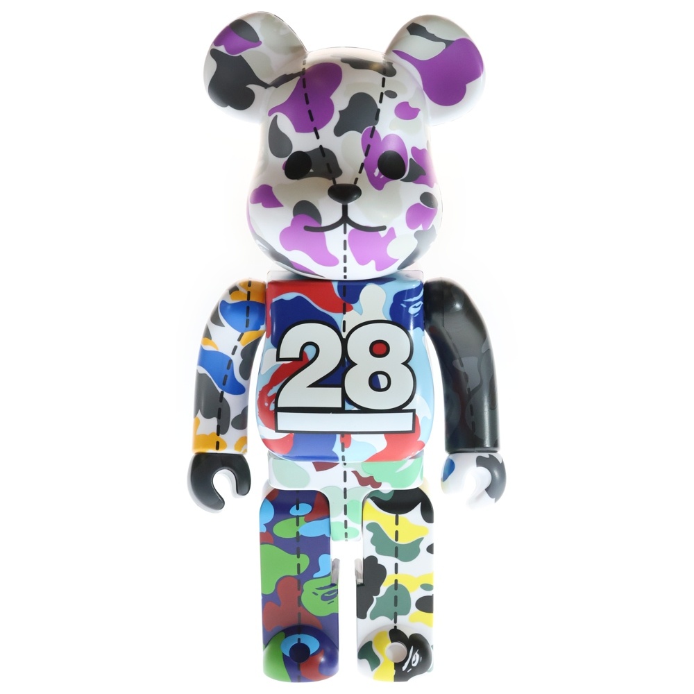 BE@RBRICK BAPE CAMO 28TH ANNIVERSARY MULTI 400% ベアブリック アベイシングエイプ 28周年 アニバーサリー フィギュア マルチ Aランク