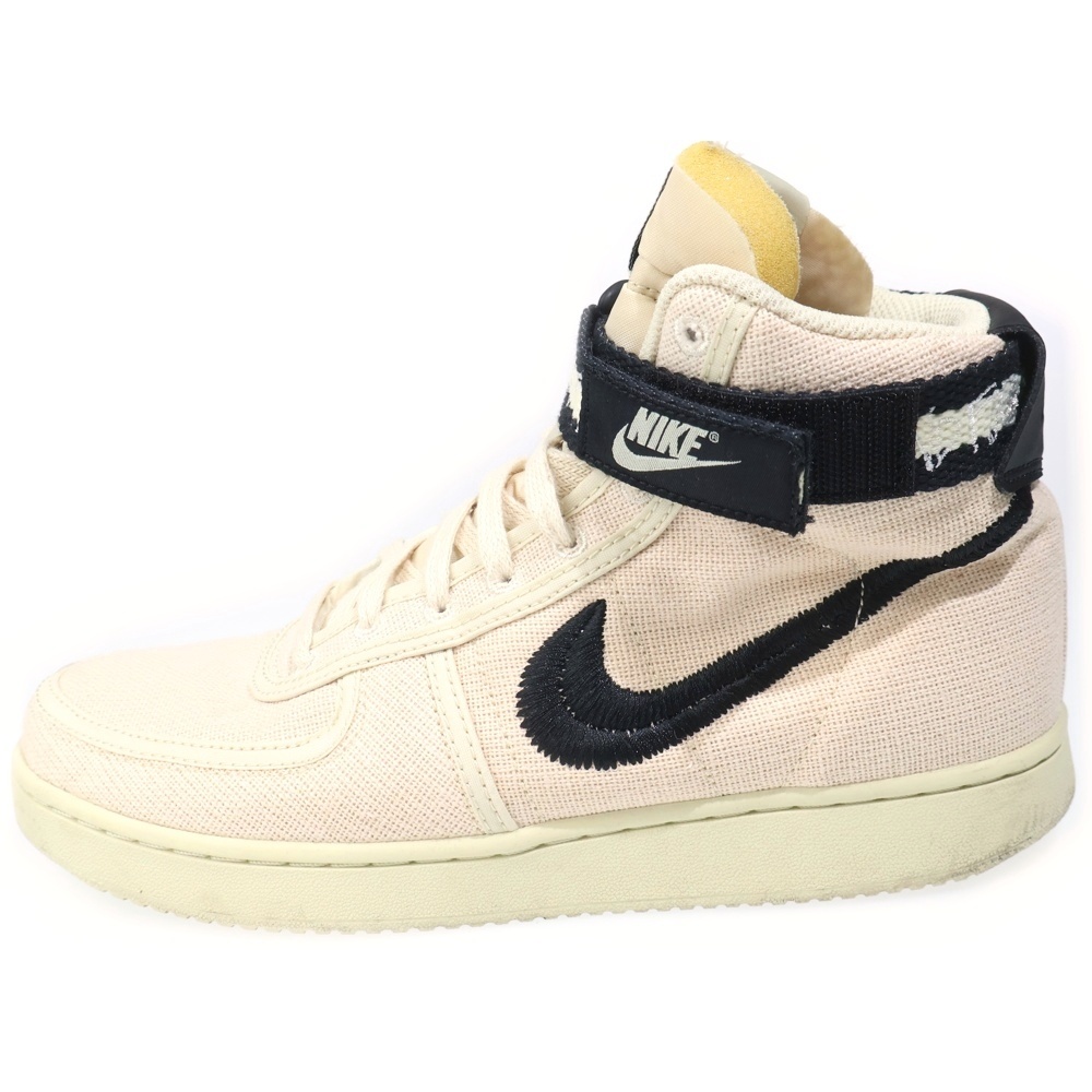 ×STUSSY バンダル ハイカットスニーカー ベージュ US8.5/26.5 DX5425-200 Bランク