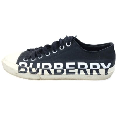 CNDONGUADON ヴィンテージチェック ローカットスニーカー ブラック※ソール社外製 Bランク