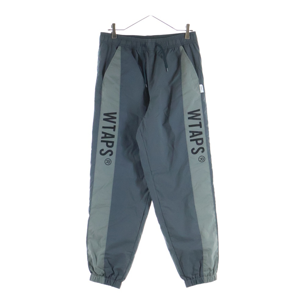 ダブルタップス 25SS サイドロゴナイロンパンツ グレー 251CWDT-PTM07