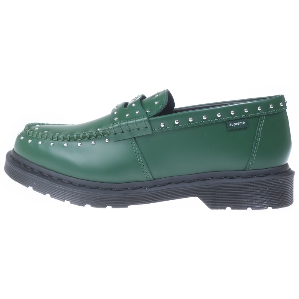 25SS Dr.Martens Studded Penton Loafer Dark Green ドクターマーチン スタッズ ペントンローファー ローカットレザーシューズ グリーン Sランク