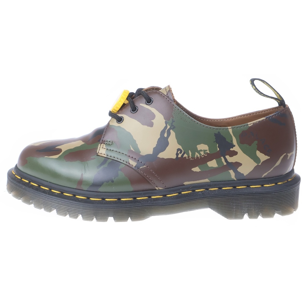 23SS Dr.Martens 1461 3holes Shoes Woodland Camo ドクターマーチン カモフラージュ 迷彩 3ホールローファー ローカットレザーシューズ カーキ Aランク