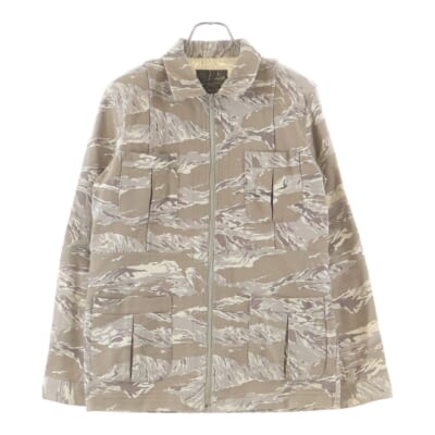 01AW D.A.V.F期 カモ柄 ミリタリージップアップジャケット S297 ベージュ Bランク