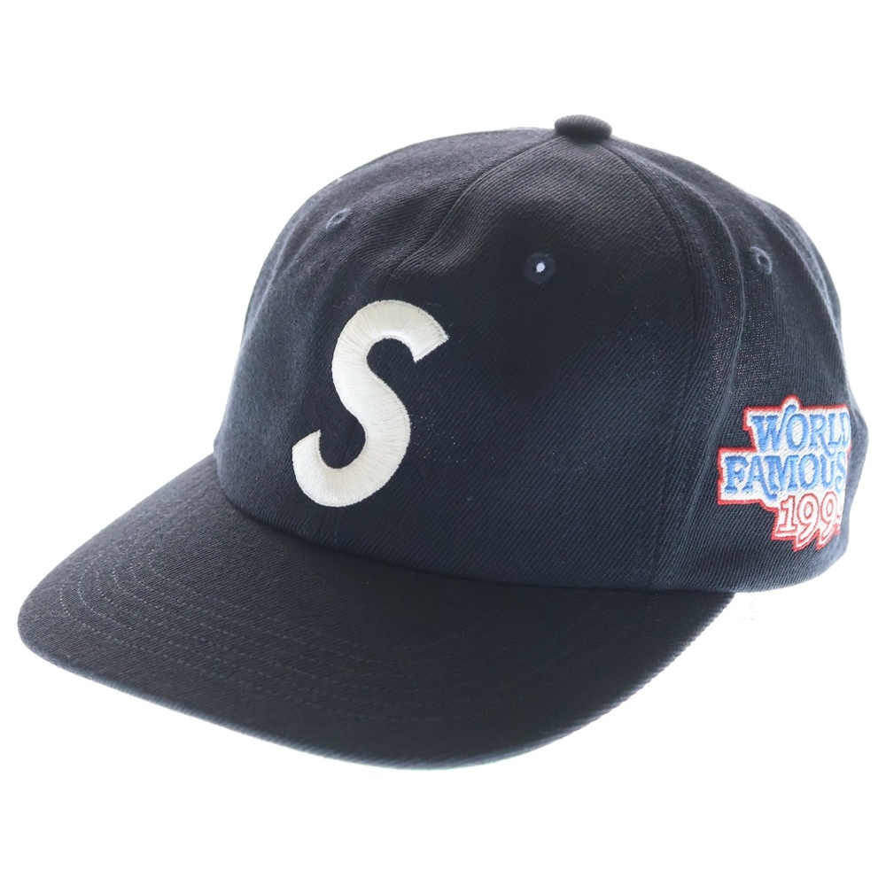 25SS World Famous S Logo 6-PANEL ワールドフェイマス Sロゴ 6パネルキャップ 帽子 ネイビー Bランク
