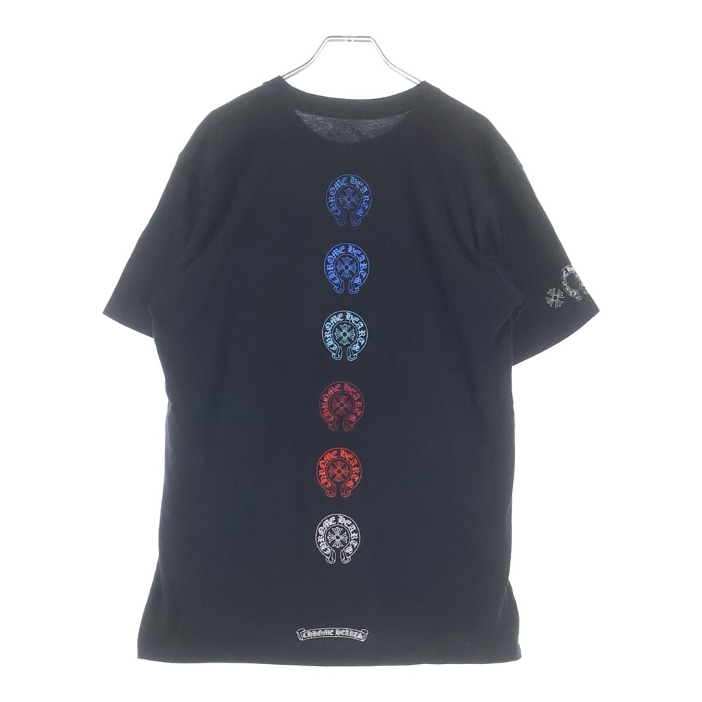CH T-SHRT マルチホースシュープリント半袖Tシャツ カットソー ブラック Bランク