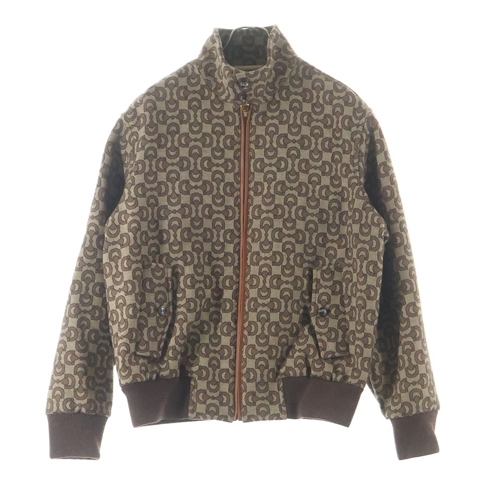 Horsebit Jacquard Wool Jacket ホースビット ジャガードウールジャケット ブルゾン ブラウン 694157 Z8YA1 Sランク