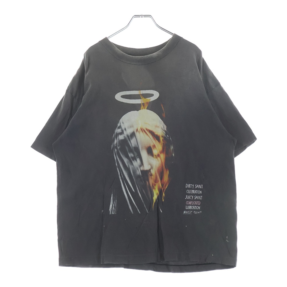 25SS DEVIL DADDY SS TEE ダメージ加工 半袖Tシャツ グレー SM-HR8-0000-002 Bランク