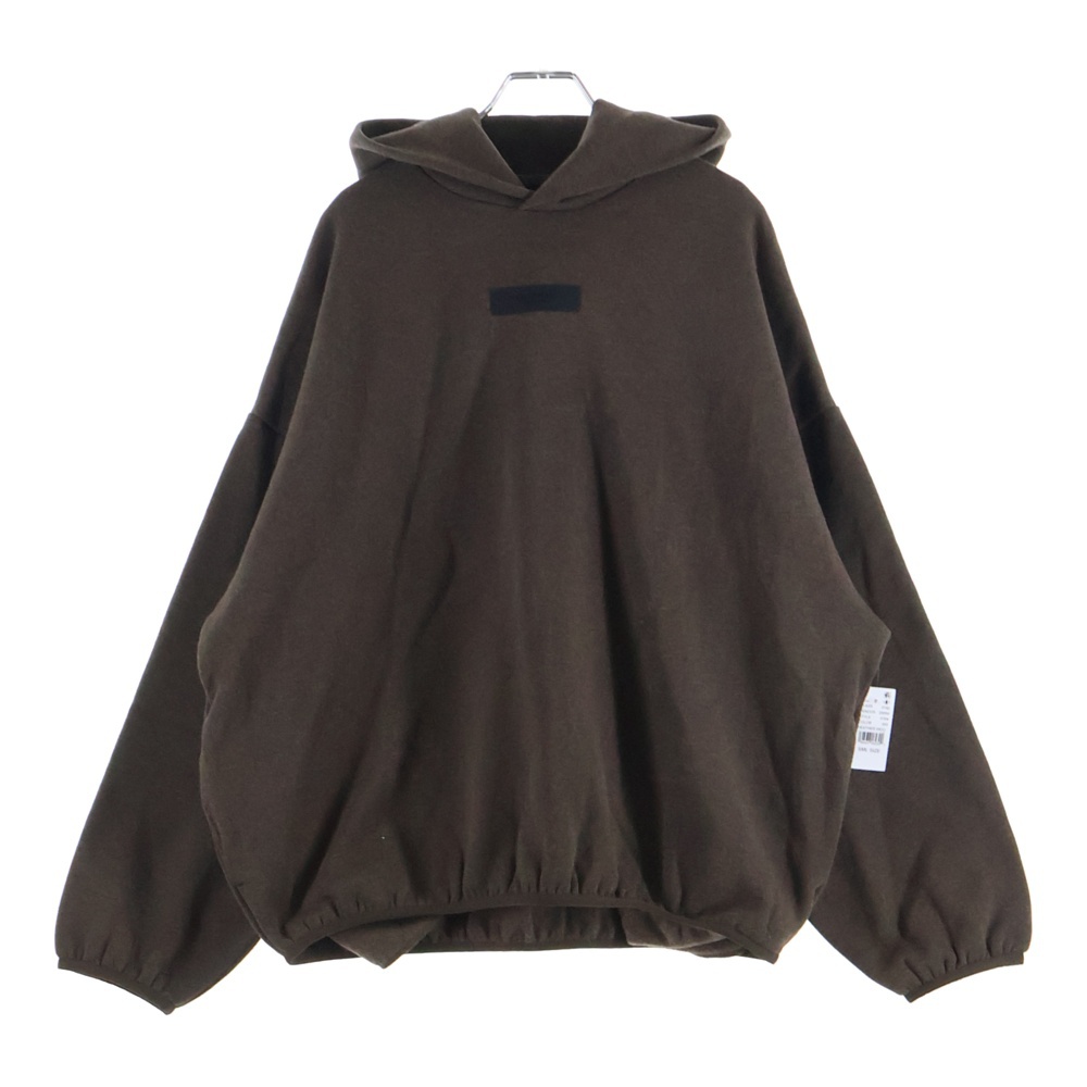 HOODIE ラバーロゴ プルオーバースウェットパーカー フーディー ブラウン Sランク