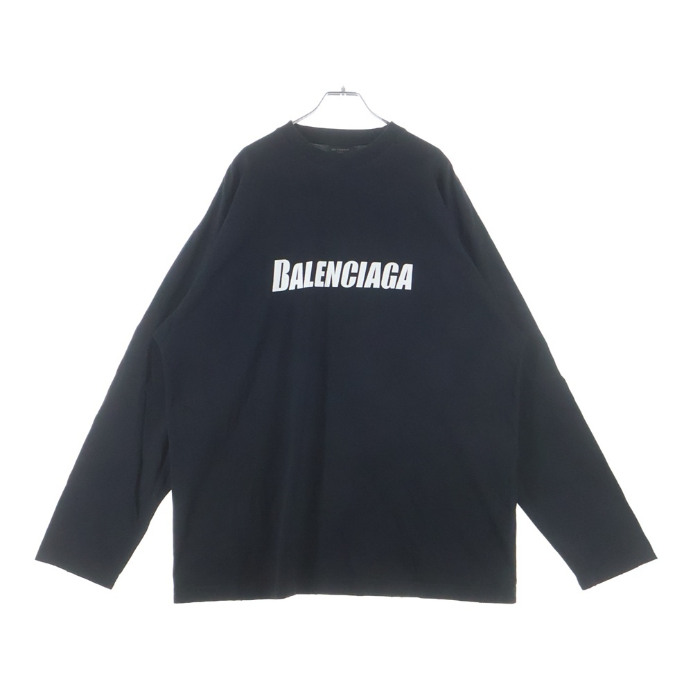 23SS L/S Oversized Tee 681046 TNVL1 ダメージ加工 ロングスリーブオーバーサイズTシャツ 長袖カットソー ブラック Aランク