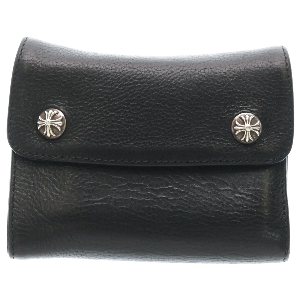 WAVE MINI ウェーブミニ レザーウォレット 財布 ブラックBCA373 Aランク