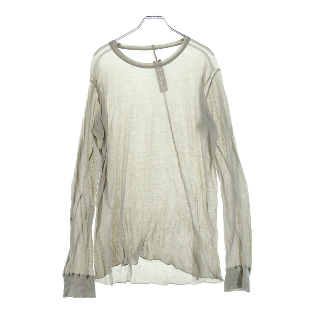 24SS DOUBLE MADE IN ITALY イタリア製 L/S レイヤード ロングスリーブ 長袖Tシャツ カットソー グレー Bランク
