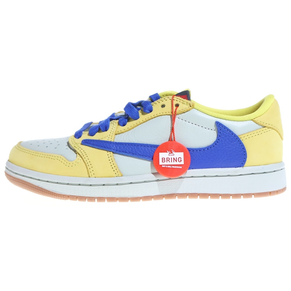 ×TRAVIS SCOTT WMNS AIR JORDAN 1 RETRO LOW OG Canary トラヴィススコット ウィメンズ エアジョーダン1 ローカットスニーカー US6.5/23.5cm DZ4137-700 Aランク