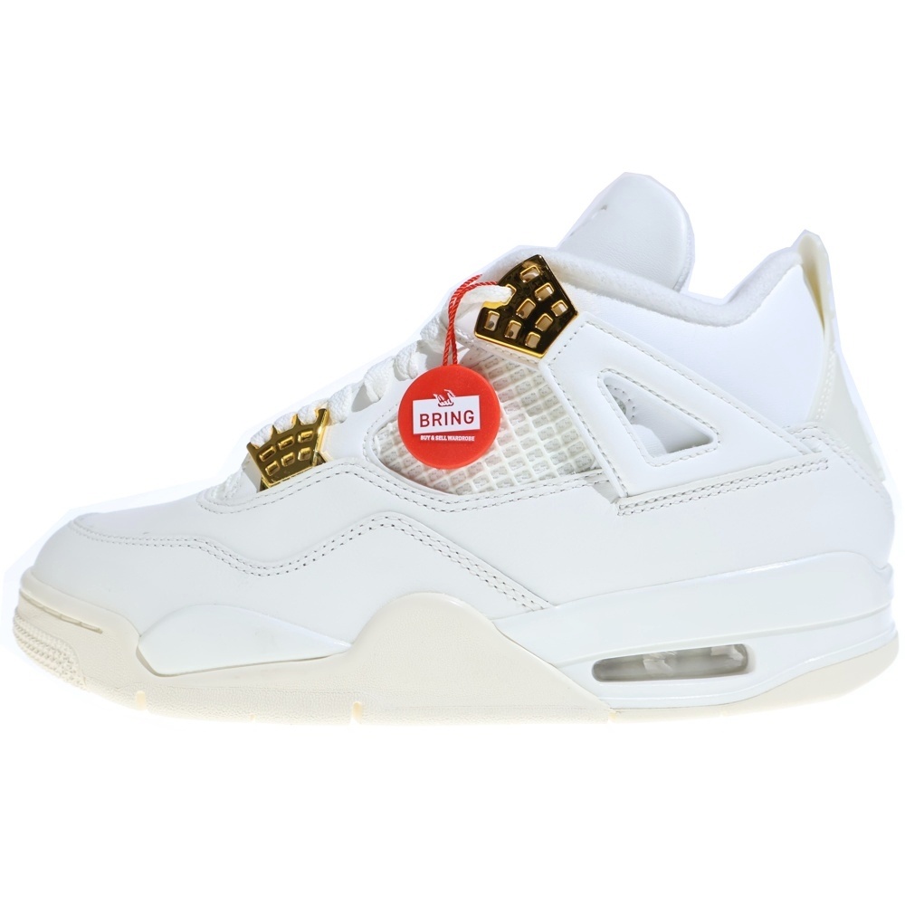WMNS AIR JORDAN 4 RETRO WHITE & GOLD AQ9129-170 ウィメンズ エア ジョーダン 4 レトロ ハイカットスニーカー ホワイト/ゴールド US10/27cm Sランク