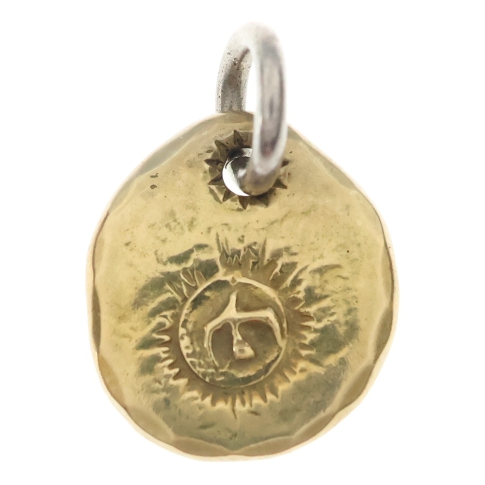 【現行】全金in太陽メタル大 ペンダントトップ ゴールド BGA073 Bランク