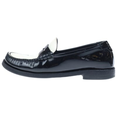 Le Loafer Penny Slippers パテント ル ローファー ペニー スリッパ シューズ レディース ブラック/ホワイト Bランク