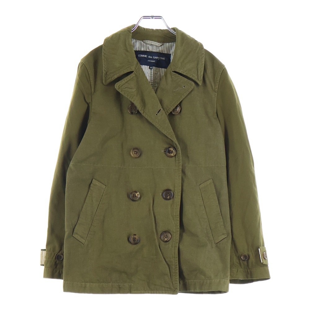 ショートトレンチコート Vネック エルボーパッチ カーキ HS-C001 Bランク