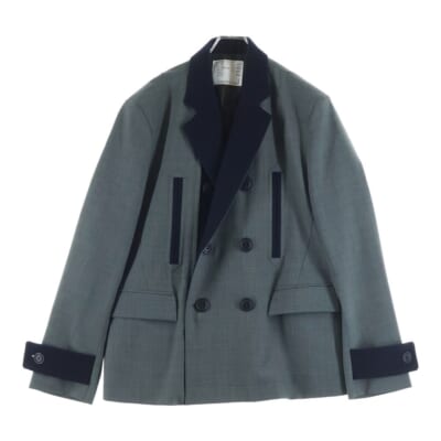 Suiting Jacket Vネック テーラードジャケット 2フリップポケット グレー 22-02801M Bランク
