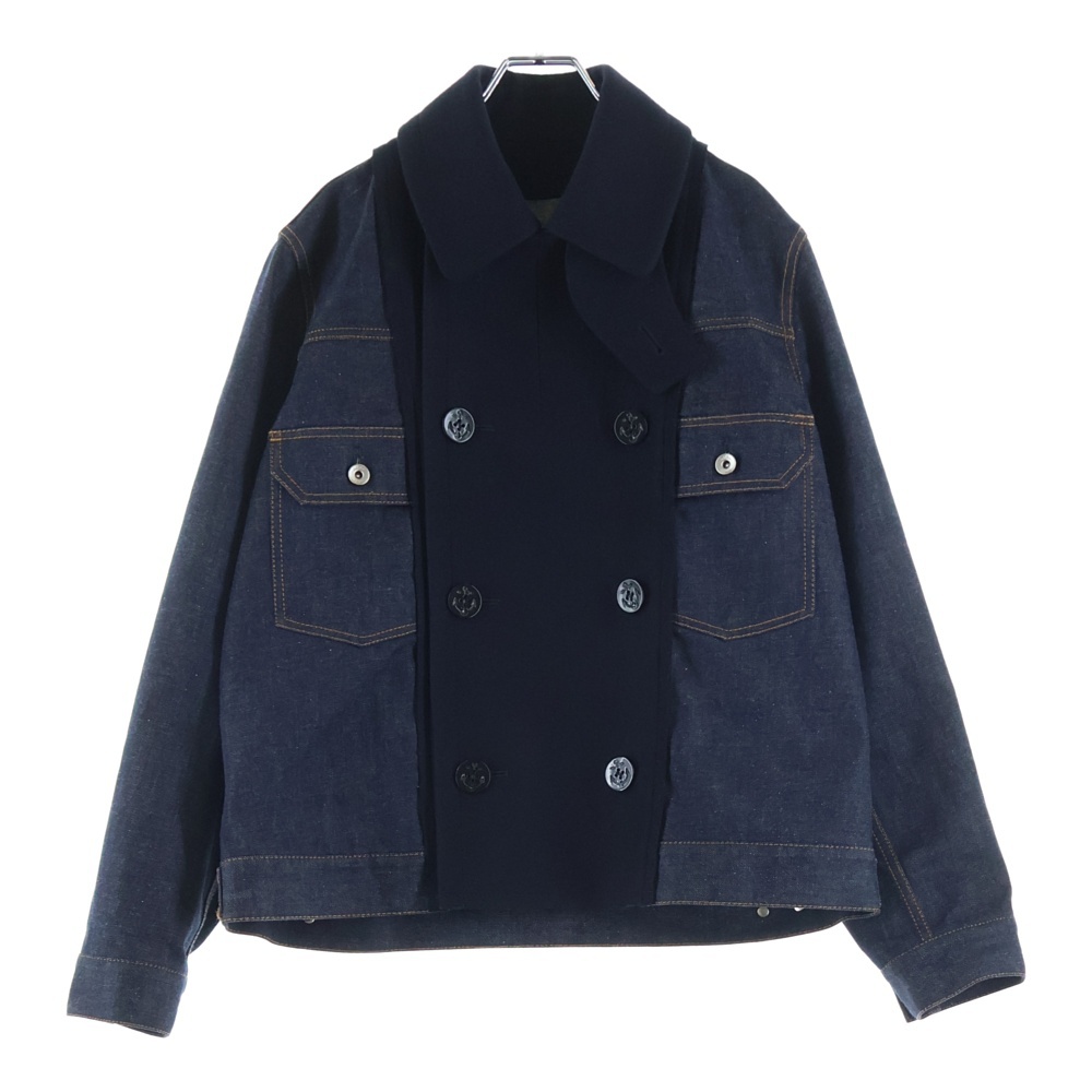 Wool Melton Jacket 2フリップポケット 切替デニムジャケット インディゴ 25-03885M Bランク