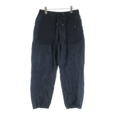 21AW Nylon Pants ナイロン切替 イージー パンツ ブラック 21-02608M Bランク